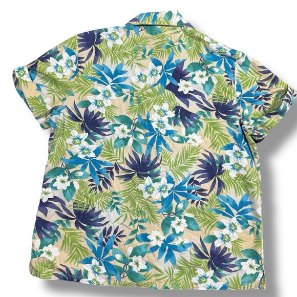 Vintage Sag Harbor Sport Tropical Button Down Shirt Men’s Small Short Sleeve - Picture 2 of 6